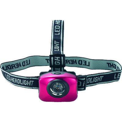 トラスコ中山 TRUSCO アルミ強力LEDヘッドライト(レッド) THLX-2213A-R 1個 329-2509（直送品）