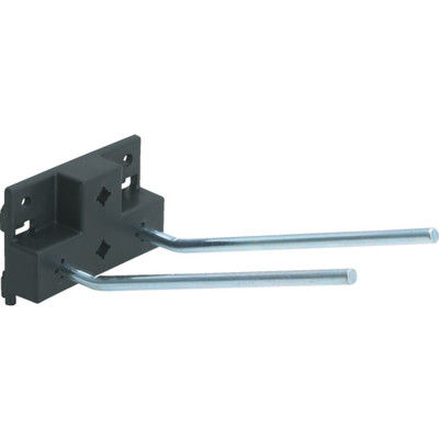 トラスコ中山 TRUSCO パンチングパネル用フックバー 傾斜2本タイプ B型ベース PFB-15W 1個 329-4838（直送品）