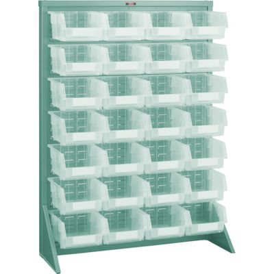 トラスコ中山 TRUSCO パネルコンテナラック 床置型 コンテナ大透明X28 緑 T-1228N-TM GN 1台(1個)（直送品）