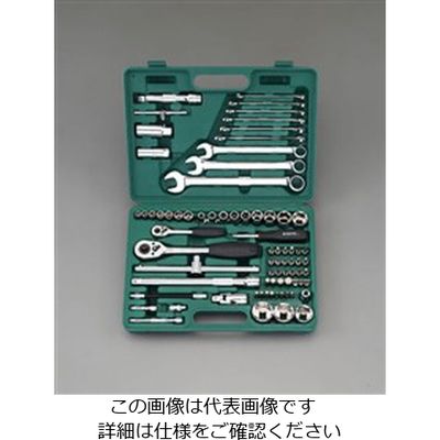 エスコ 1/4”・1/2”DR ソケットレンチ・スパナセット EA687DA 1組(1セット)（直送品） - アスクル