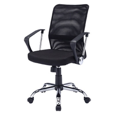 サンワサプライ　肘付ミドルバックメッシュOAチェア　オフィスチェア　肘付　SNC-NET16ABK　1脚　（直送品）