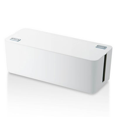エレコム　ケーブル収納ボックス　6個口　ホワイト　EKC-BOX001WH　（直送品）