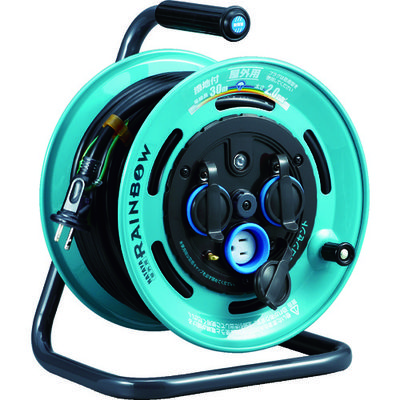 畑屋製作所 ハタヤ 屋外用レインボーリール 単相100Vアース付 30m GE-30K 1台(1個) 164-5081（直送品）