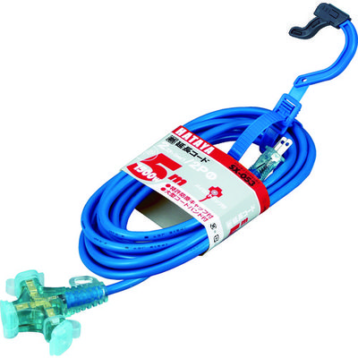 畑屋製作所 ハタヤ 2P延長コード 5m ブルー SX-053-B 1本 370-4475（直送品）