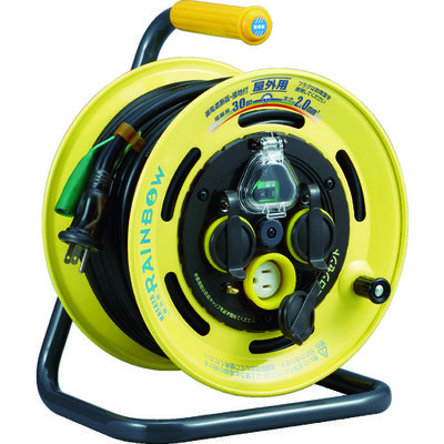 畑屋製作所 ハタヤ レインボーリールブレーカー付 30m アース付 BE-30K 1台 360-8697（直送品）