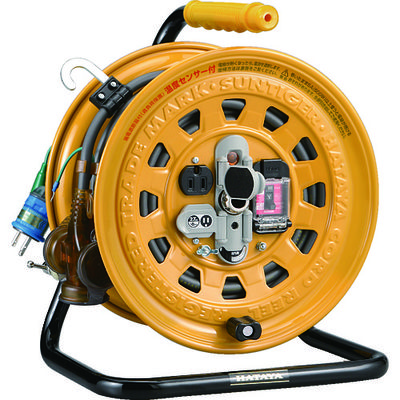 畑屋製作所 ハタヤ 逆配電型ブレーカーリール マルチテモートリール 単相100Vアース付 27+6m GBM-130K 1台(1個)（直送品）