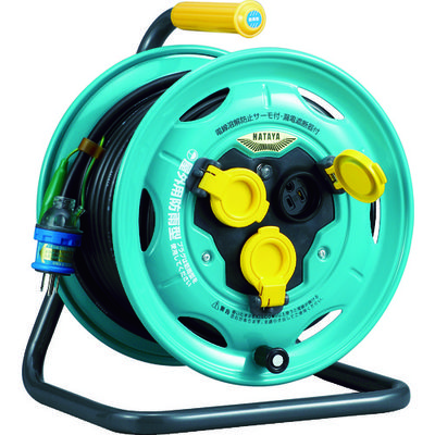 畑屋製作所 ハタヤ コードリール 防雨型業務用戦力リール 単相100Vアース・ブレーカー付 30m BN-30K 1台(1個)（直送品）