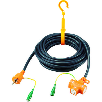 トラスコ中山 TRUSCO 抜け止めアース付ポッキンプラグ延長コード 10m TKC-NDPK10 1本 352-3811（直送品）