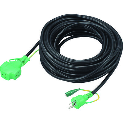 トラスコ中山 TRUSCO トリプルポッキン延長コード 極太ソフト電線 黒 TTP-20E BK 1本 256-2537（直送品）