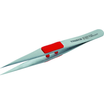トラスコ中山 TRUSCO ラバーグリップ付ステンレスピンセット 120mm 強力型 TSP-210 1本 299-7398（直送品）