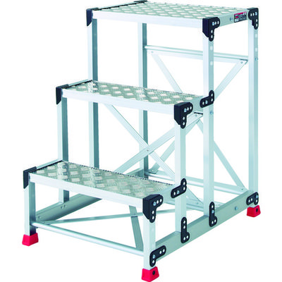 トラスコ中山 TRUSCO 作業用踏台 アルミ製・縞板タイプ 天板寸法600X400XH900 TSFC-369 1台 336-5140（直送品）