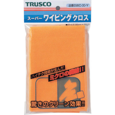 トラスコ中山 TRUSCO スーパーワイピングクロス 300mmX300mm 黄 SWC-30 Y 1枚 219-6077（直送品）