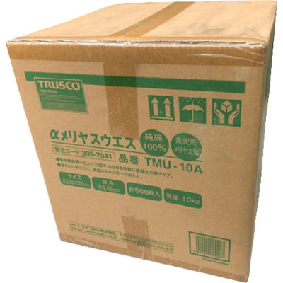 トラスコ中山 TRUSCO αメリヤスウエス 汎用タイプ (10kg入) TMU-10A 1箱 299-7941（直送品）