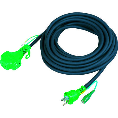 日動工業 NICHIDO スタミナトリプルポッキン延長コード アース付 10m 黒 PPTF-10E 1本 368-6558（直送品）