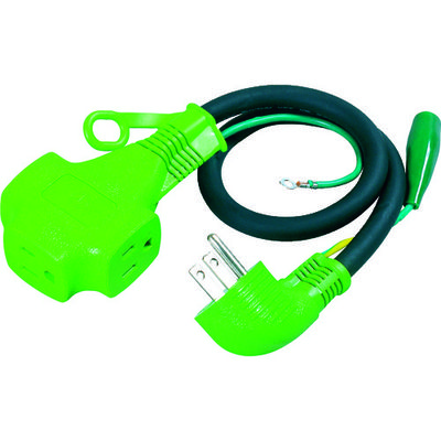 日動工業 NICHIDO トリプルポッキン延長コード Lヘナトリプルポッキン アース付 0.5m PPTL-0.5E 1本 368-6574（直送品）