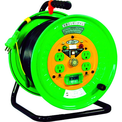 日動工業 日動 金属センサードラム 100V 漏電保護専用ブレーカー付 30m KS-EB34 1台 368-6175（直送品）