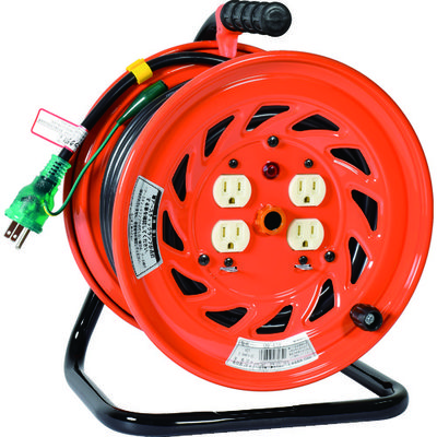 日動工業 NICHIDO 特殊機能付電工ドラム アースチェックリール アース付 30m GNF-E34 1台 209-8792（直送品）