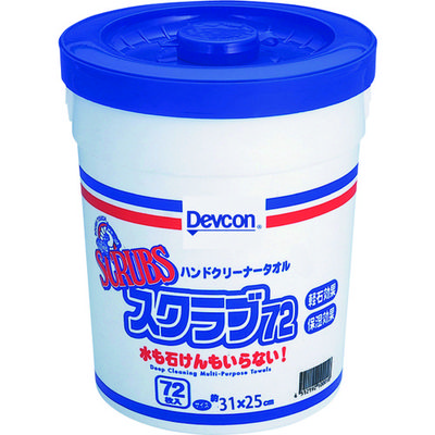 DEVCON スクラブ72 ハンドクリーナータオル(72枚入り) DK422072 1ケース(72枚)（直送品）