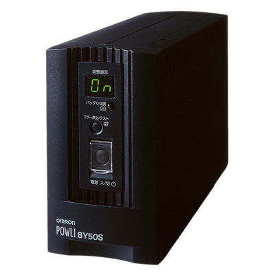 オムロン　無停電電源供給（UPS)　PCおよび周辺機器用UPS（正弦波） （300Ｗ/500VA）　BY50S　1個（直送品）