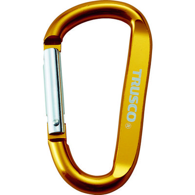トラスコ中山 TRUSCO カラビナ 線径8mmX80mm D型 ゴールド TKN880GO 1個 384-2428（直送品）