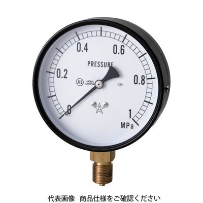 右下精器製造 右下 スター (圧力計)(A枠立型・φ100) 圧力レンジ0.0~1.60MPa S-41-1.6MP 1個 321-4184（直送品）