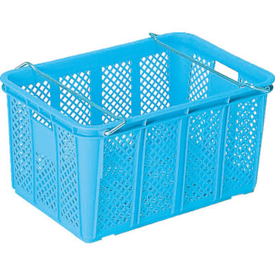 三甲 サンコー ネスティングコンテナー 102708 サンテナーA#25(ハンドル付)青 SK-A25H-BL 1個 342-4618（直送品）