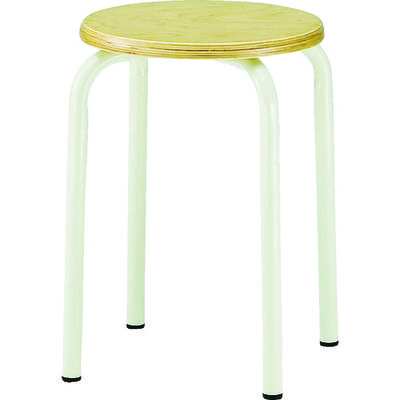 トラスコ中山 TRUSCO 丸イス 木製座・塗装脚 Φ420XH450 木目 TMF-24T 1脚 352-6577（直送品）