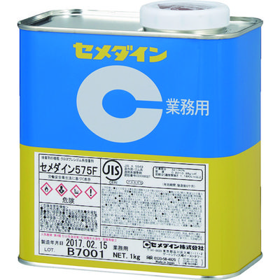 セメダイン 575F 1kg (淡黄色・クロロプレンゴム系) RKー124 1個 335-0568（直送品）