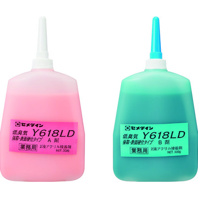 セメダイン 第二世代アクリル系接着剤(SGA) メタルロックY618LD 600gセット AY-101 1セット（直送品）