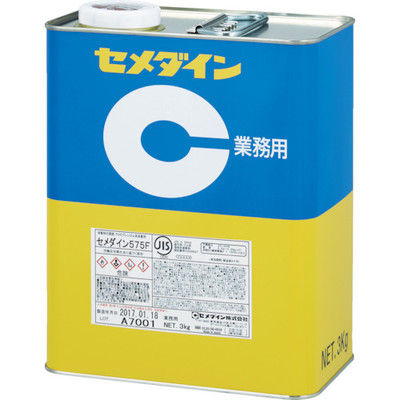 セメダイン 575F 3kg (淡黄色・クロロプレンゴム系) RKー125 1個 335-0576（直送品）