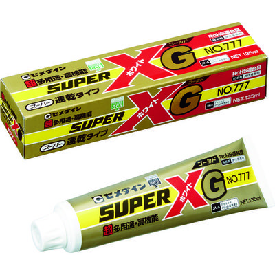 セメダイン 弾性接着剤 スーパーX No.777(速硬化) ホワイト 135ml AX-112 1本（直送品）