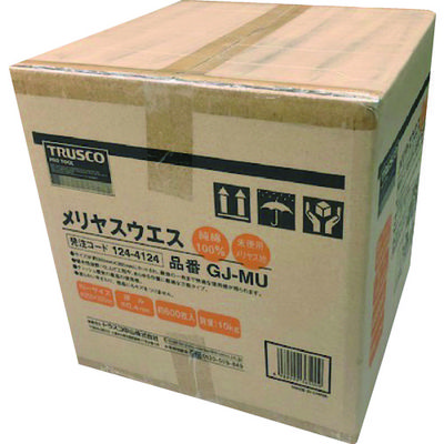 トラスコ中山 TRUSCO メリヤスウエス 柔軟タイプ (10kg入) GJ-MU 1箱 124-4124（直送品）