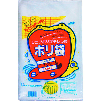 住化積水フィルム 積水 70型ポリ袋 透明 #6 N-9750 1袋(10枚) 303-5981（直送品）