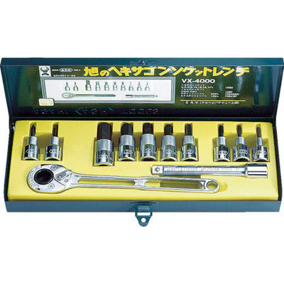 旭金属工業 ASH ソケットレンチ用ヘキサゴンソケットセット12.7