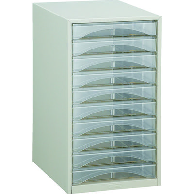 トラスコ中山 TRUSCO レターケース A4型・浅型タイプ 10段 A4-S10P 1台 504-6742（直送品）