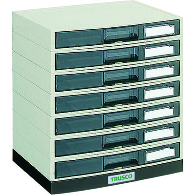 トラスコ中山 TRUSCO αレターケース A4・積み重ねタイプ 横浅型7段 LA4-S7S 1台 504-6688（直送品）