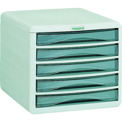 トラスコ中山 TRUSCO プラスチックレターケース A4浅型タイプ 5段 PA4-S5 1台(1個) 000-1546（直送品）