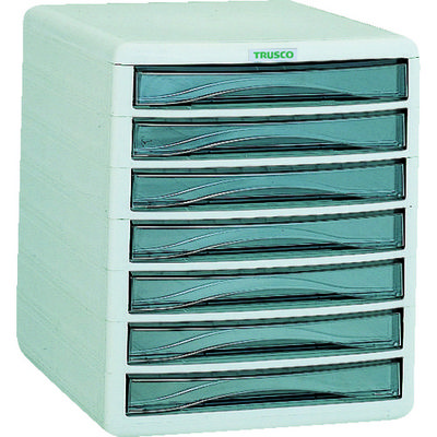 トラスコ中山 TRUSCO プラスチックレターケース A4浅型タイプ 7段 PA4-S7 1台(1個) 000-0779（直送品）