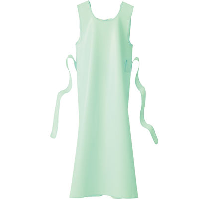 入浴介護用エプロン L グリーン　No.403306　1枚　フットマーク　　介援隊カタログ S0168（直送品）