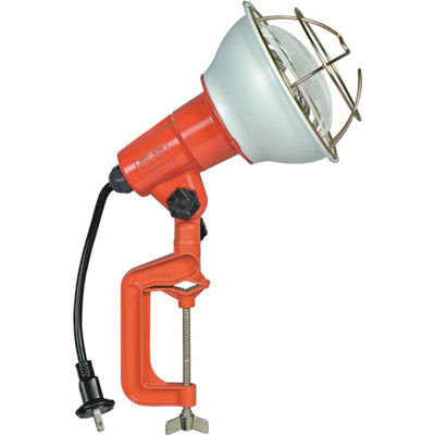 畑屋製作所 ハタヤ 防雨型作業灯 リフレクターランプ200W 100V電線0.3m バイス付 RE-200 1台(1個) 106-1941（直送品）
