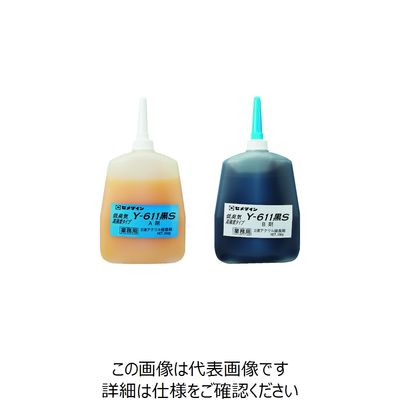 セメダイン 第二世代アクリル系接着剤(SGA) メタルロックY611黒S 600gセット AY-099 1セット（直送品）