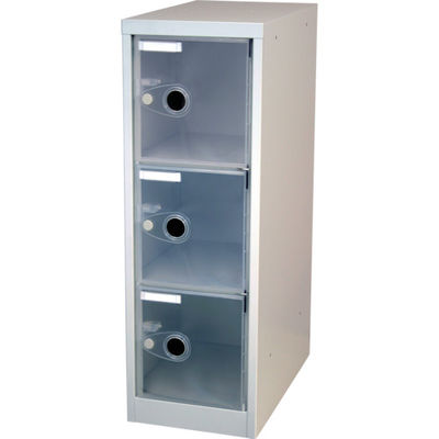 トラスコ中山 TRUSCO スケルトンロッカー 1列X3段 クリア TSL3-TM 1台 366-8681（直送品）