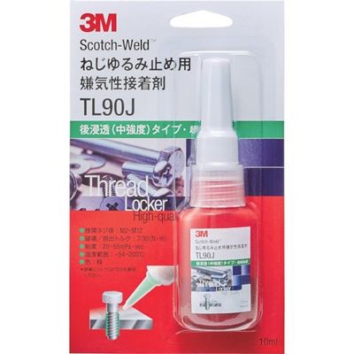 スリーエム ジャパン 3M ScotchーWeld ねじゆるみ止め用嫌気性接着剤 TL90J 10ml 1本 381-1212（直送品）