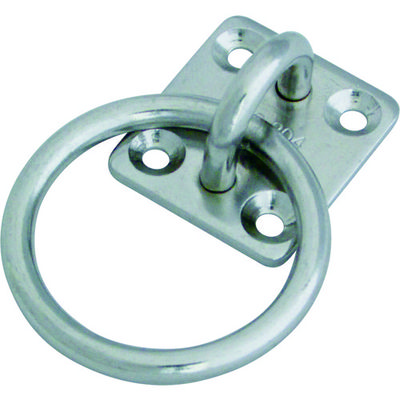 水本機械製作所 水本 ステンレス 丸カンプレート 25mm×28mm 丸カン内径30mm B-2189 1個 378-9608（直送品）