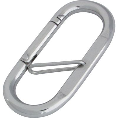 水本機械製作所 水本 ステンレス プチカラビナ(ハズレ止め付) 線径8mm 長さ74mm B-158 1個 378-8725（直送品）