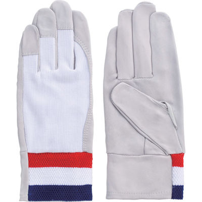 富士グローブ 牛本革手袋(袖口ゴムタイプ) Fー806 白 M 5819 1双 378-7265（直送品）