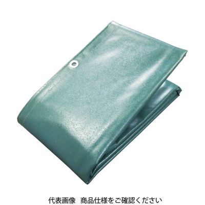 萩原工業 萩原 ターピー エステル帆布トラックシート 4号 小型トラック グリーン 3.0×3.7m H4 1枚 377-8649（直送品）