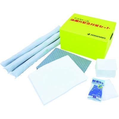 JOHNAN 吸収材キット 油吸収材 アブラトール 緊急対策セットB 油吸収量40L B-1 1セット 387-0545（直送品）