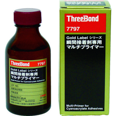 スリーボンド THREEBOND 硬化促進剤 瞬間接着剤用プライマー TB7797 100ml 透明(7797AF) 1本 374-8821（直送品）