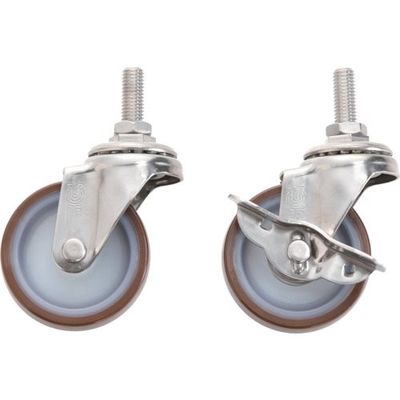 トラスコ中山 TRUSCO ステンレスワゴン クリーンラビット φ75ナイロンウレタン車輪セット SUS金具 CRB-SU75SET 1セット（直送品）
